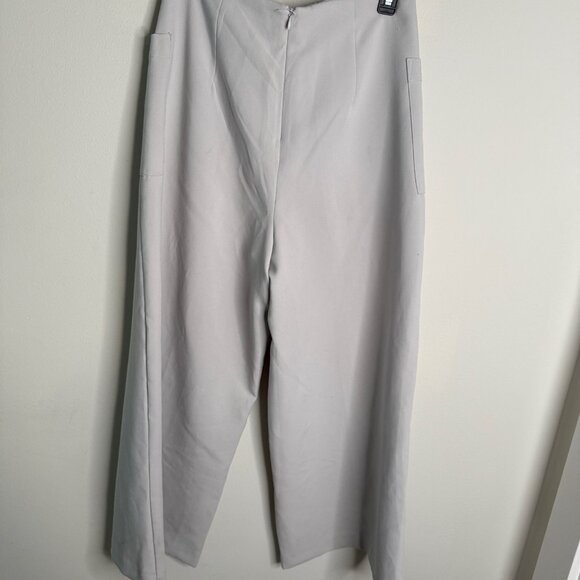 Jason Wu Women's‎ Light Gray High Waist Wide Leg Trousers- Size 4 - Picture 2 of 4